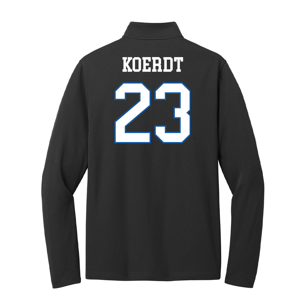 UNC Asheville - NCAA Women's Basketball : Jaidyn Koerdt - Lightweight Quarter Zip Jacket-1