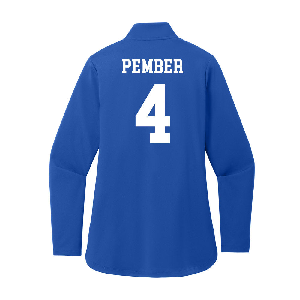 UNC Asheville - NCAA Men's Basketball : Drew Pember - Women's Premium Quarter Zip Jacket-1