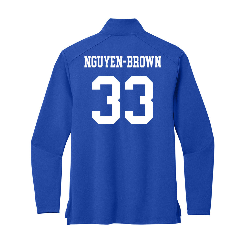 UNC Asheville - NCAA Baseball : Daylinh Nguyen-Brown - Premium Quarter Zip Jacket-1