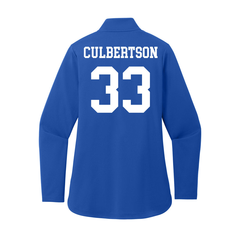 UNC Asheville - NCAA Men's Soccer : Dylan Culbertson - Women's Premium Quarter Zip Jacket-1