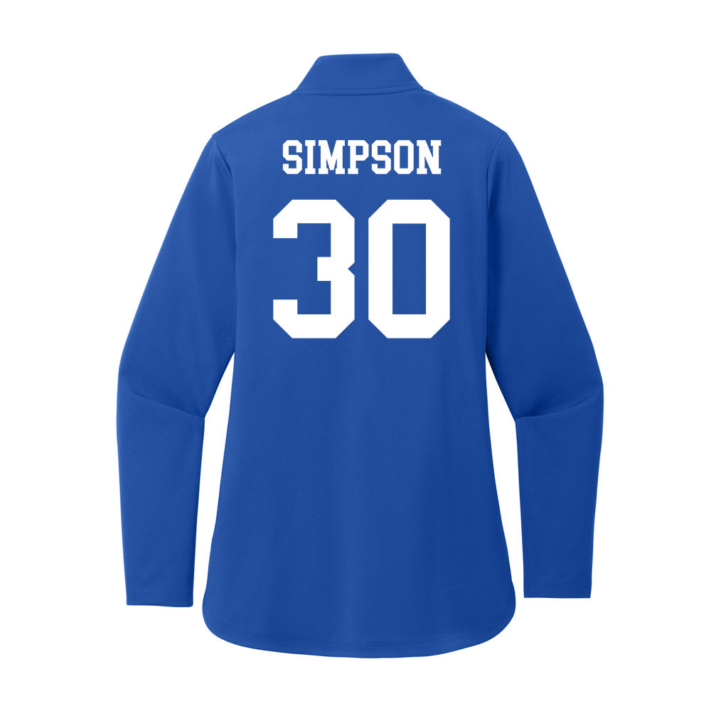 UNC Asheville - NCAA Women's Soccer : Olivia Simpson - Women's Premium Quarter Zip Jacket-1