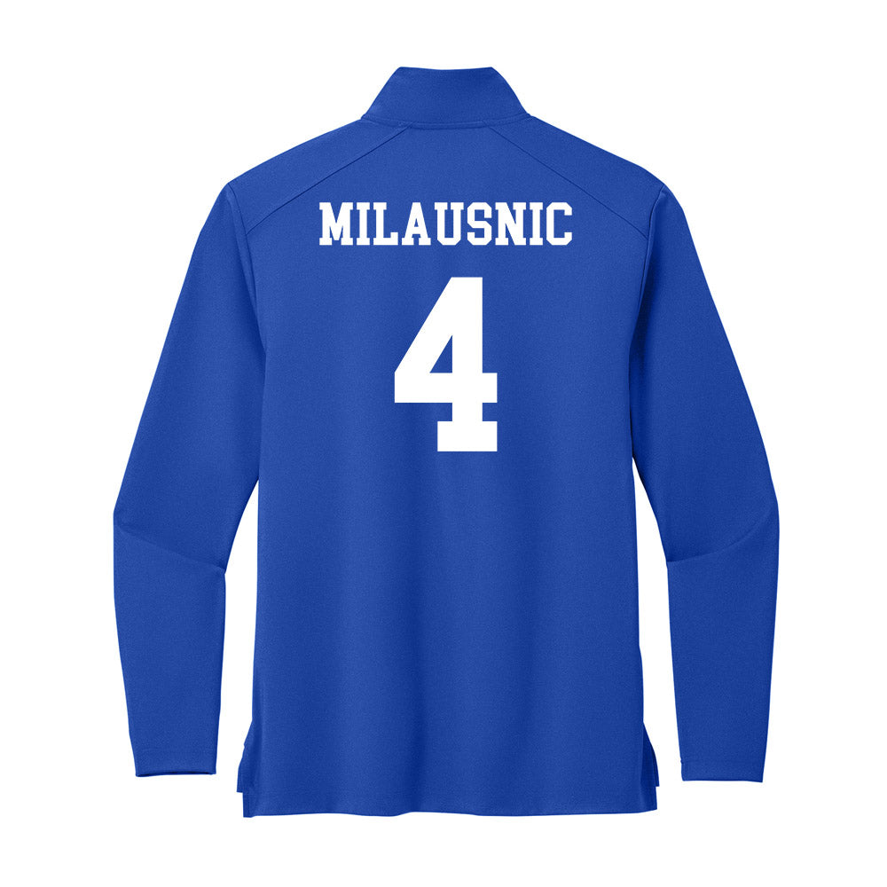 UNC Asheville - NCAA Women's Basketball : Riley Milausnic - Premium Quarter Zip Jacket-1