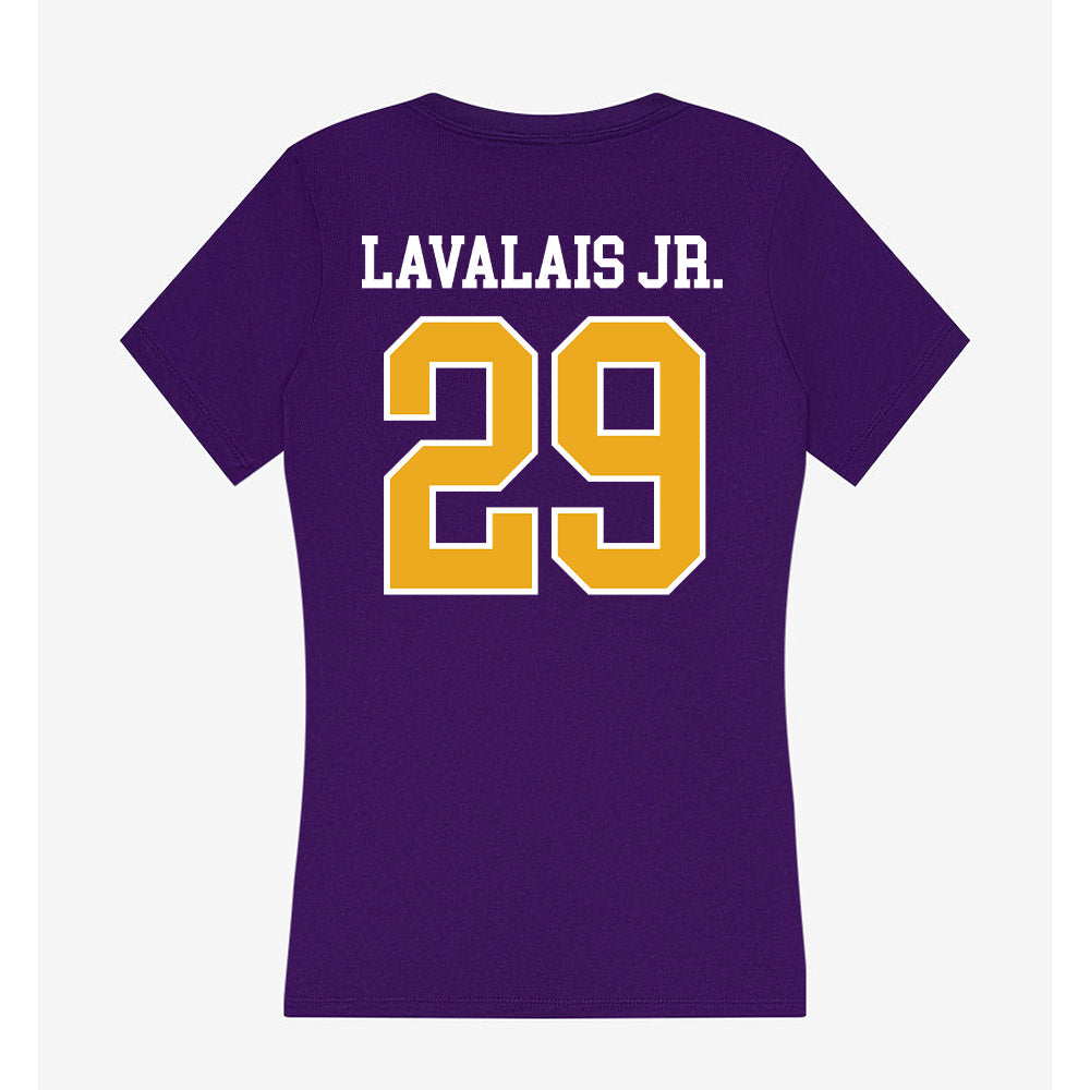 Albany - NCAA Football : Romero Lavalais Jr. - Women's V-Neck T-Shirt-1