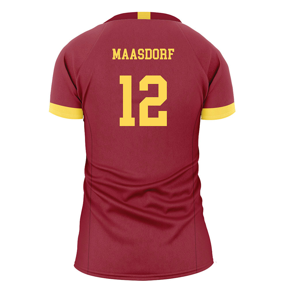 NSU - NCAA Women's Volleyball : Avery Maasdorf - Maroon Volleyball Jersey-1