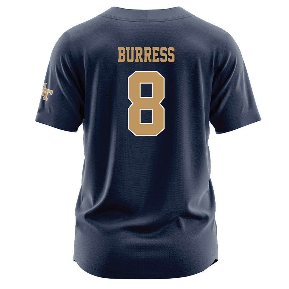 Georgia Tech - NCAA Baseball : Drew Burress - Navy Jersey-1