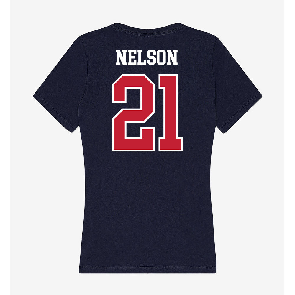 Arizona - NCAA Men's Basketball : Evan Nelson - Classic Shersey Women's V-Neck T-Shirt-1