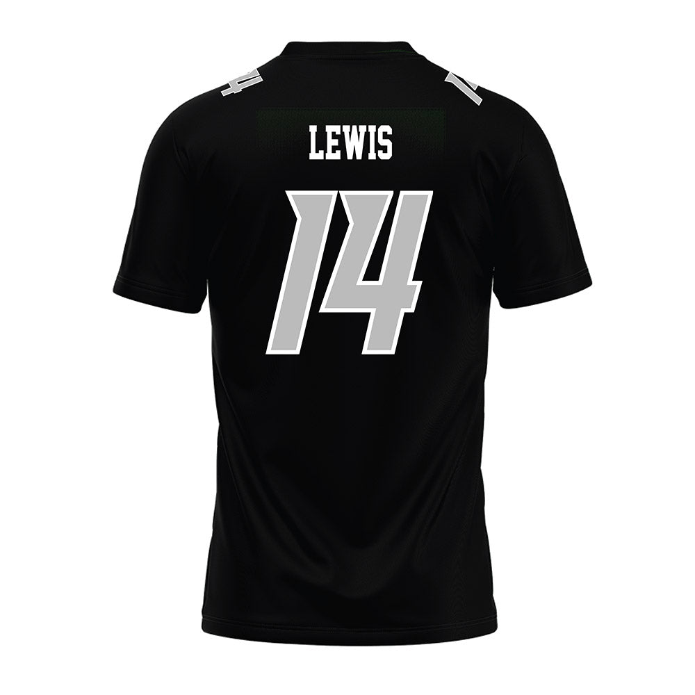 Delaware - NCAA Football : Donovan Lewis - Black Premium Football Jersey-1