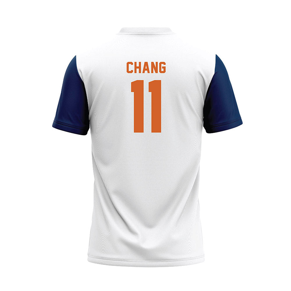 Wheaton IL - NCAA Baseball : Michael Chang - White Baseball Jersey-1