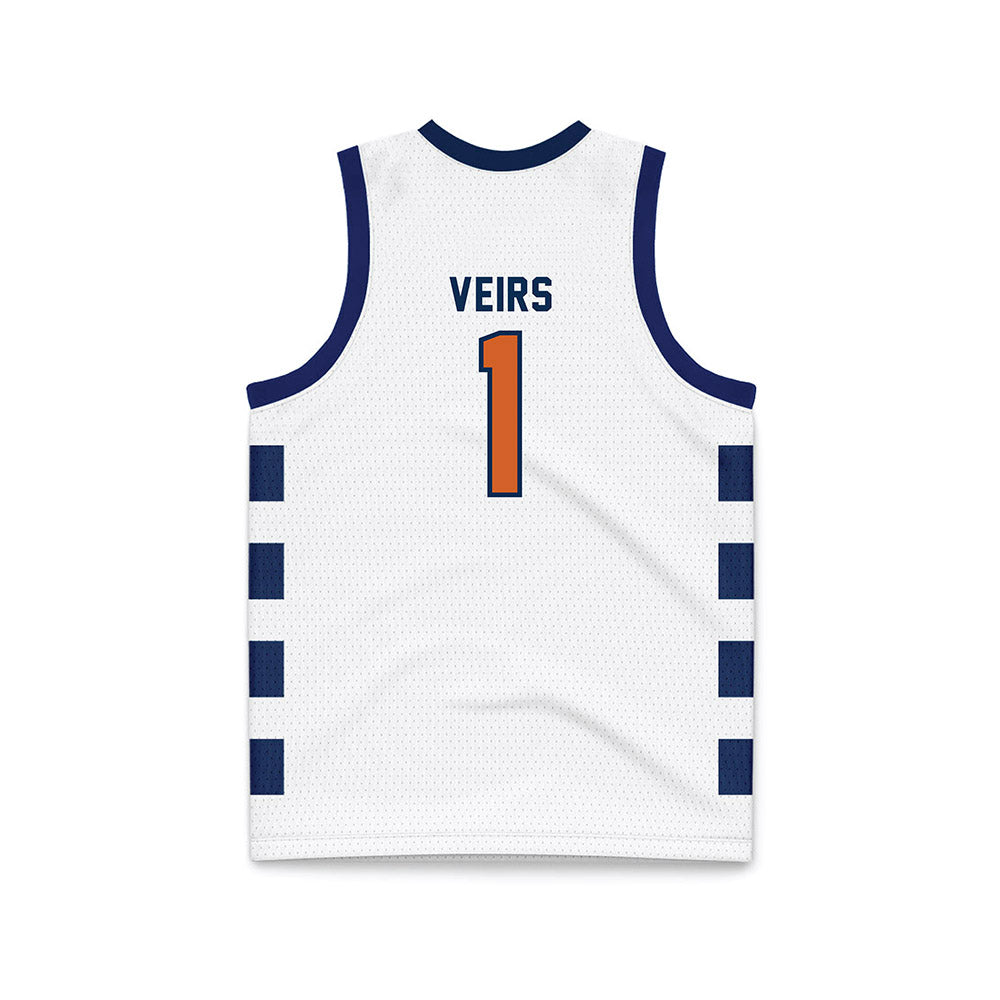 Wheaton IL - NCAA Men's Basketball : Christian Veirs - White Basketball Jersey-1