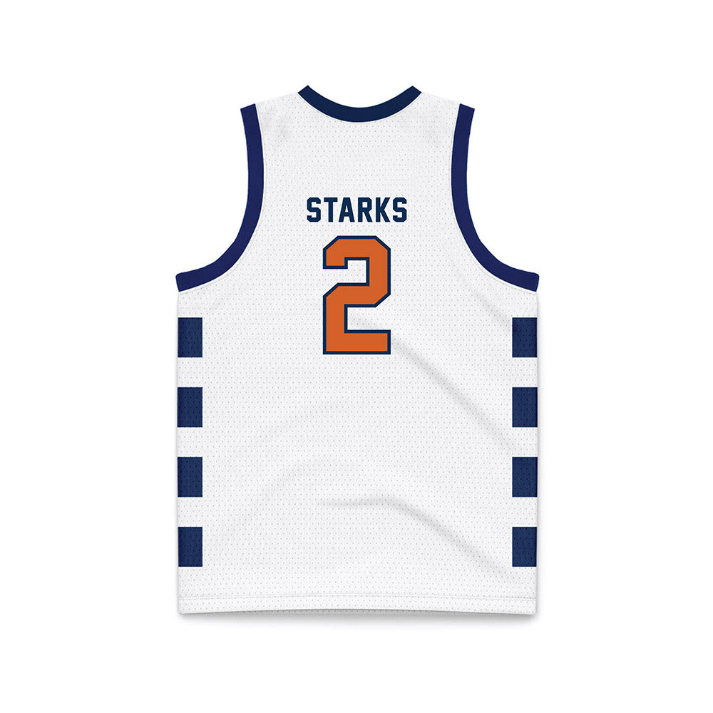 Wheaton IL - NCAA Men's Basketball : Cooper Starks - White Basketball Jersey-1