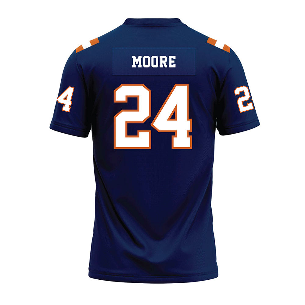 Wheaton IL - NCAA Football : Colin Moore - Navy Premium Football Jersey-1