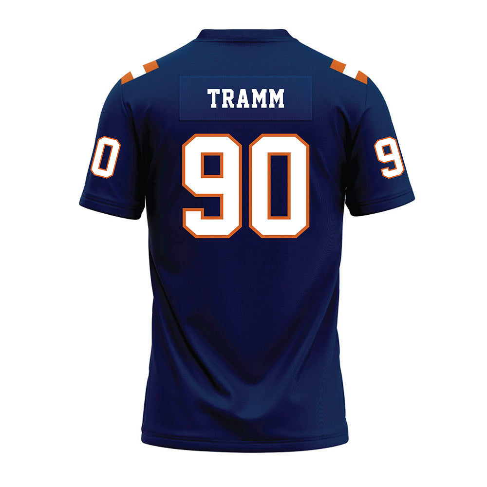 Wheaton IL - NCAA Football : Josh Tramm - Navy Premium Football Jersey-1
