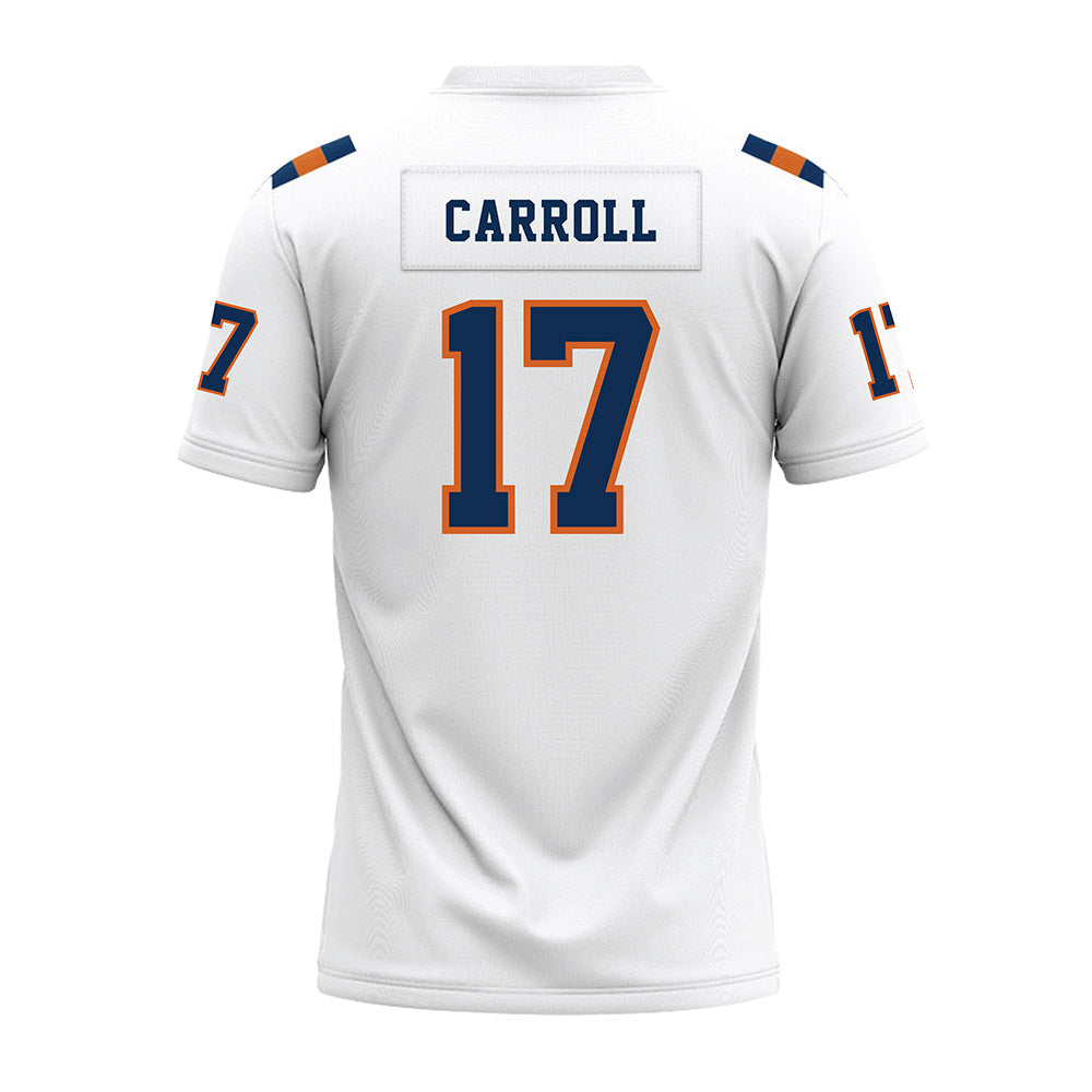Wheaton IL - NCAA Football : Xander Carroll - White Premium Football Jersey-1