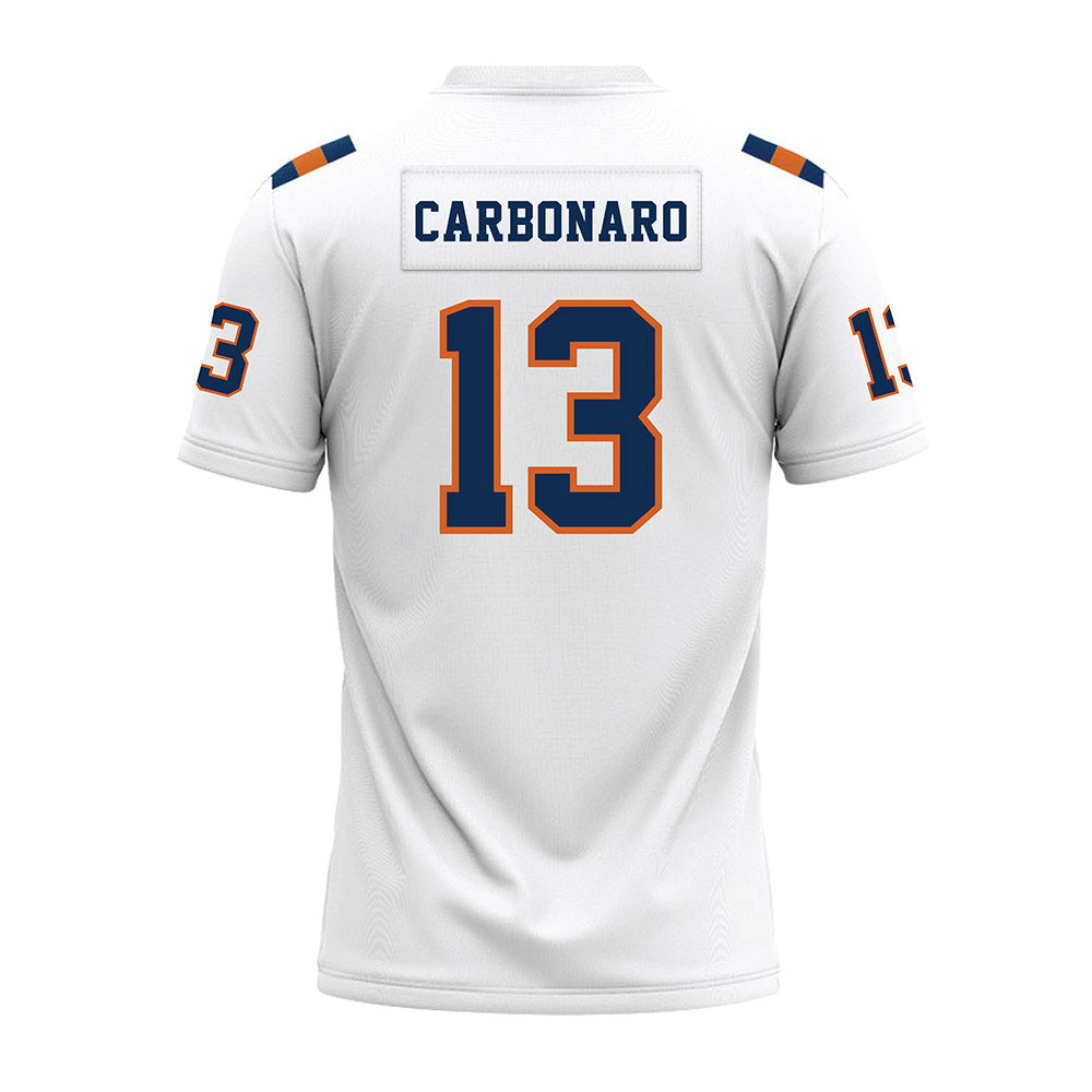 Wheaton IL - NCAA Football : Gianluca Carbonaro - White Premium Football Jersey-1