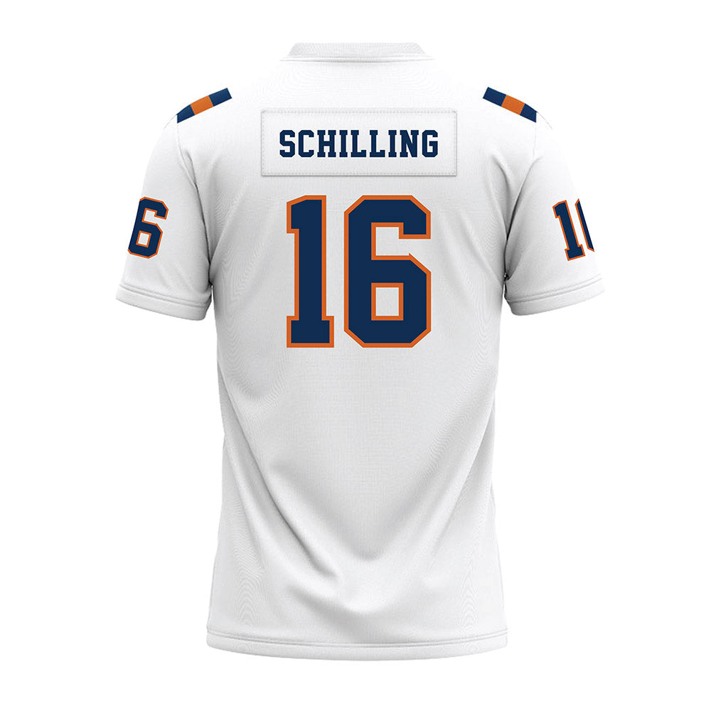 Wheaton IL - NCAA Football : Rich Schilling - White Premium Football Jersey-1