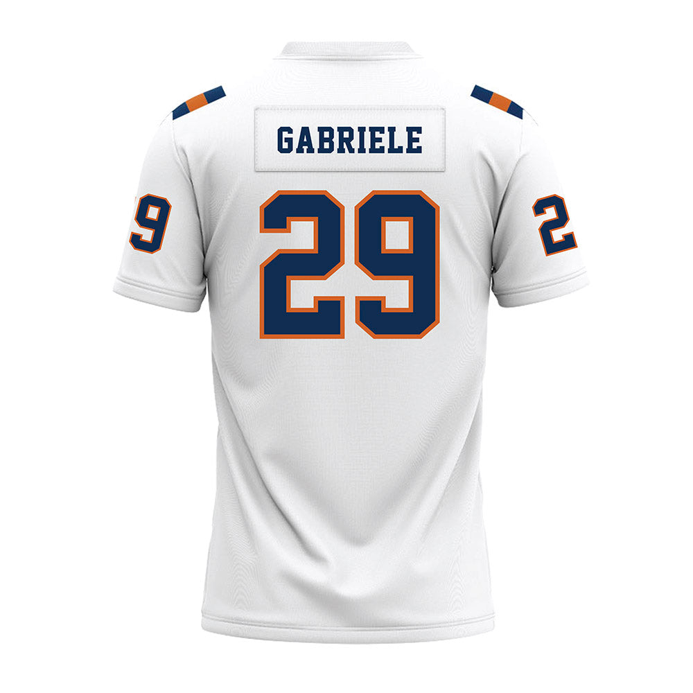 Wheaton IL - NCAA Football : Trent Gabriele - White Premium Football Jersey-1
