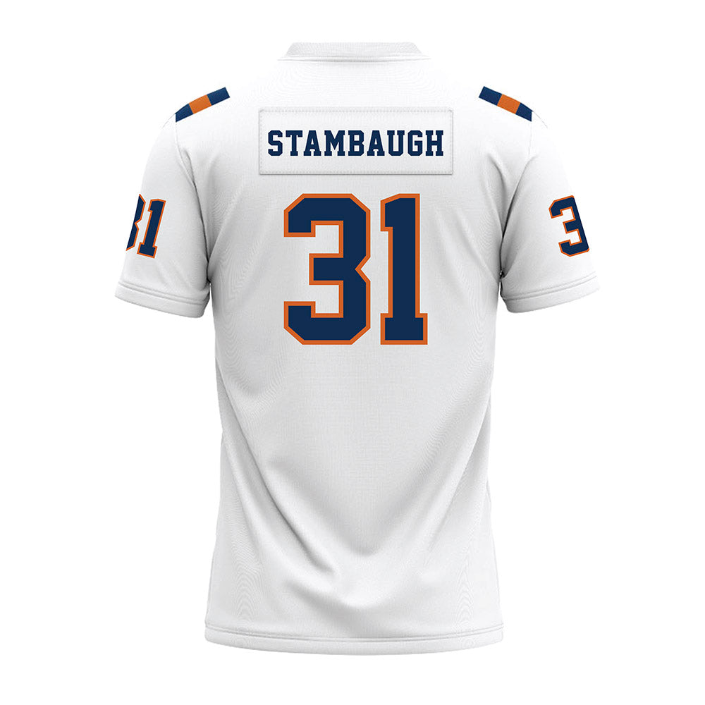 Wheaton IL - NCAA Football : Nick Stambaugh - White Premium Football Jersey-1