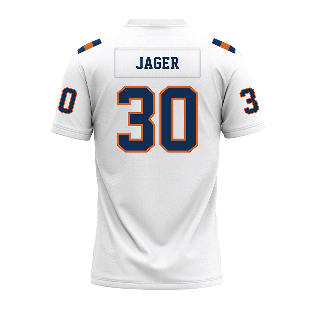 Wheaton IL - NCAA Football : Kenny Jager - White Premium Football Jersey-1