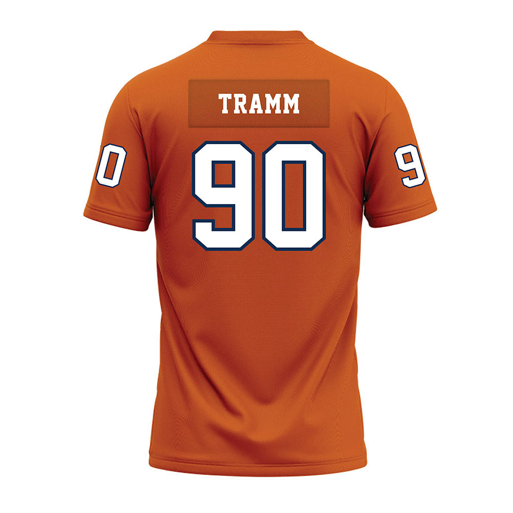 Wheaton IL - NCAA Football : Josh Tramm - Orange Premium Football Jersey-1