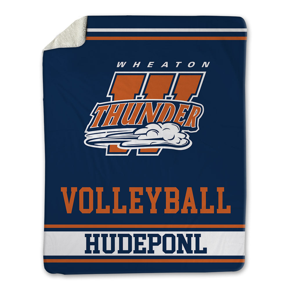 Wheaton IL - NCAA Women's Volleyball : Elle Hudeponl - Blanket-0