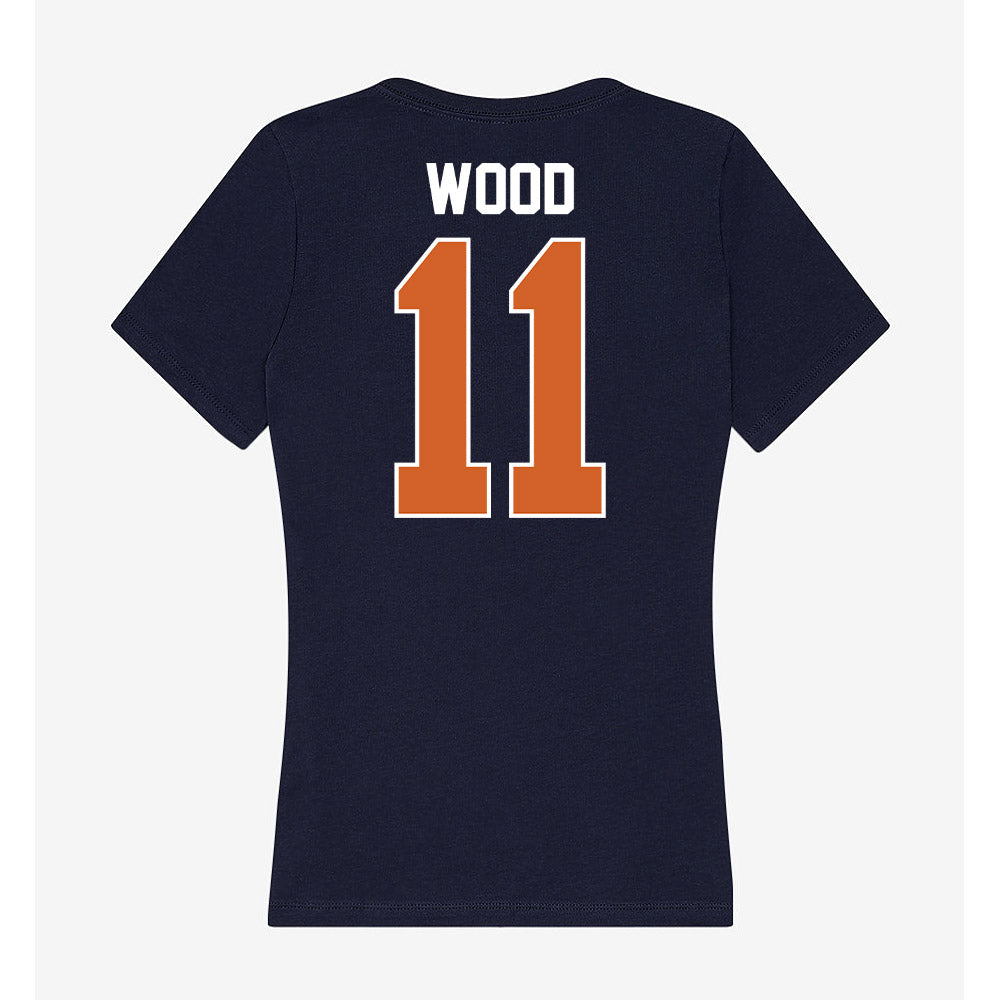 Wheaton IL - NCAA Women's Soccer : Katherine Wood - Women's V-Neck T-Shirt-1