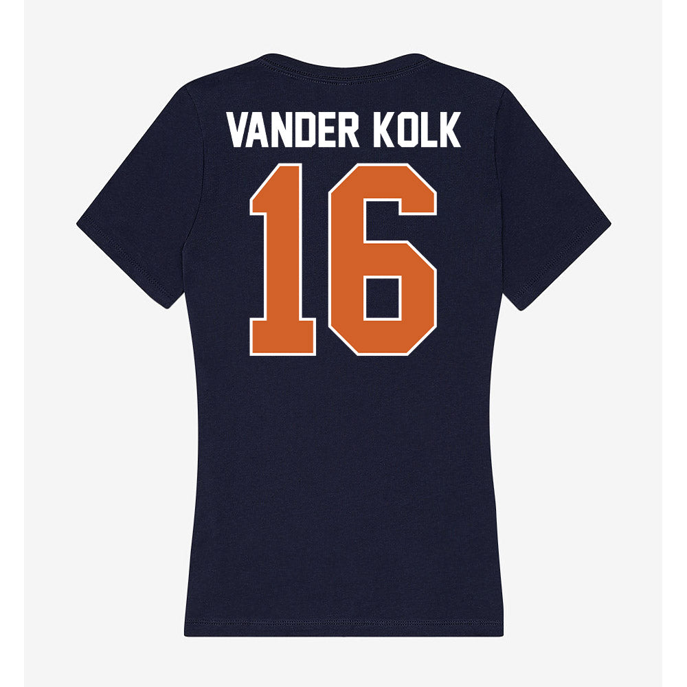 Wheaton IL - NCAA Men's Soccer : Luke Vander Kolk - Women's V-Neck T-Shirt-1