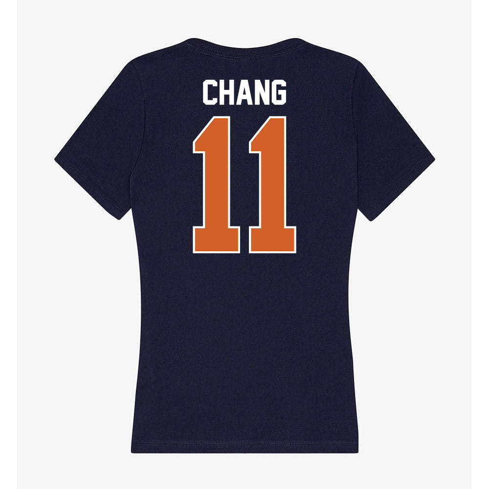 Wheaton IL - NCAA Baseball : Michael Chang - Women's V-Neck T-Shirt-1