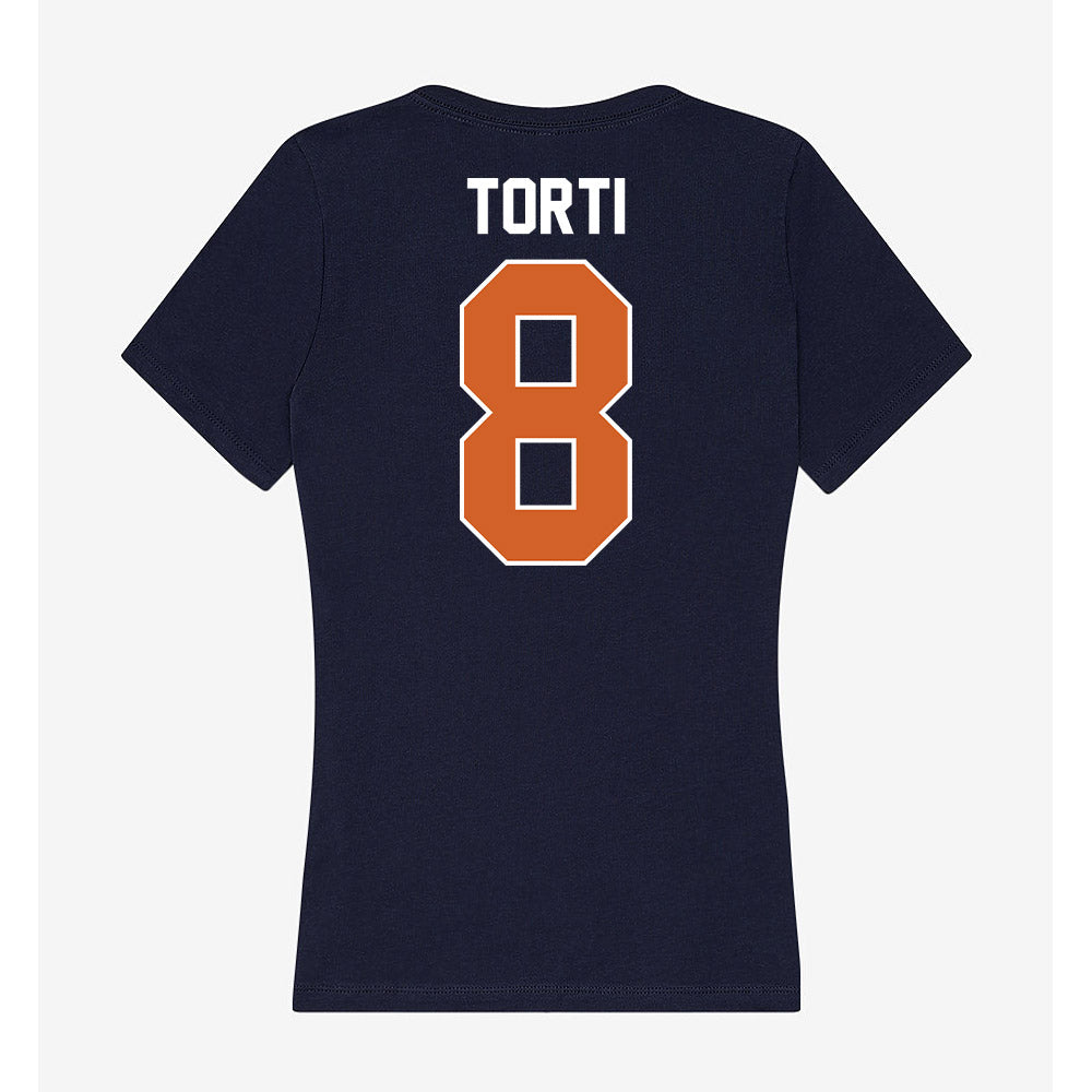Wheaton IL - NCAA Football : Luca Torti - Women's V-Neck T-Shirt-1