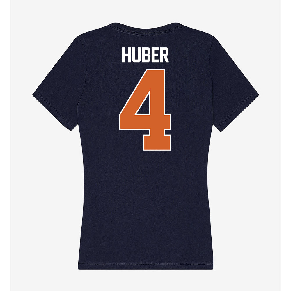 Wheaton IL - NCAA Men's Soccer : David Huber - Women's V-Neck T-Shirt-1
