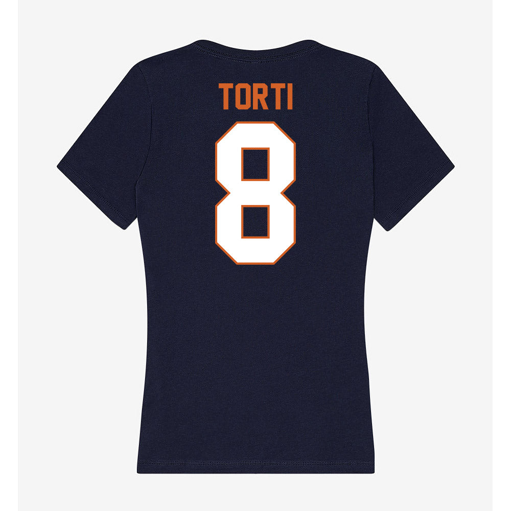 Wheaton IL - NCAA Football : Luca Torti - Women's V-Neck T-Shirt-1