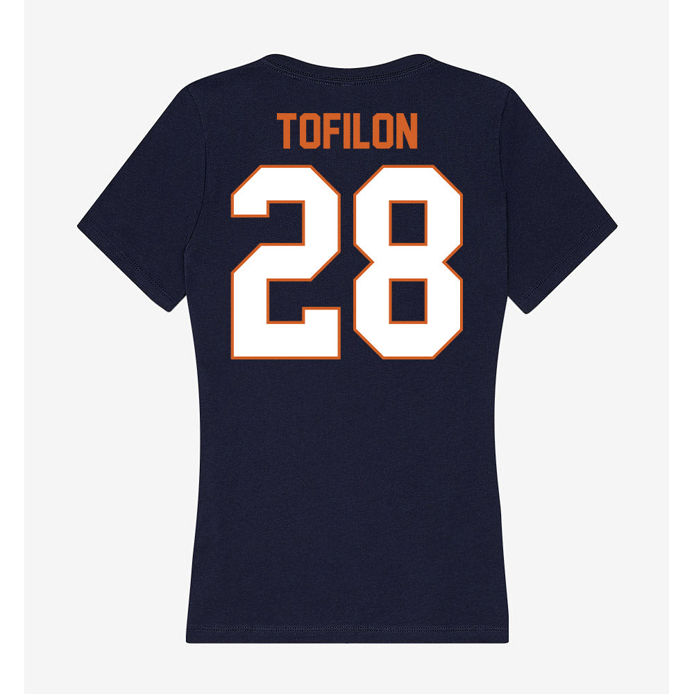 Wheaton IL - NCAA Football : Nate Tofilon - Women's V-Neck T-Shirt-1
