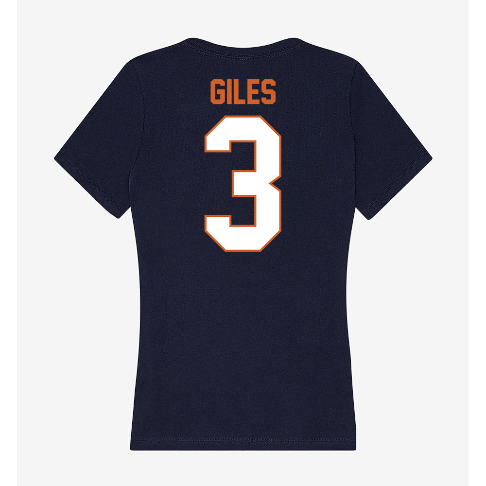 Wheaton IL - NCAA Softball : Bella Giles - Women's V-Neck T-Shirt-1