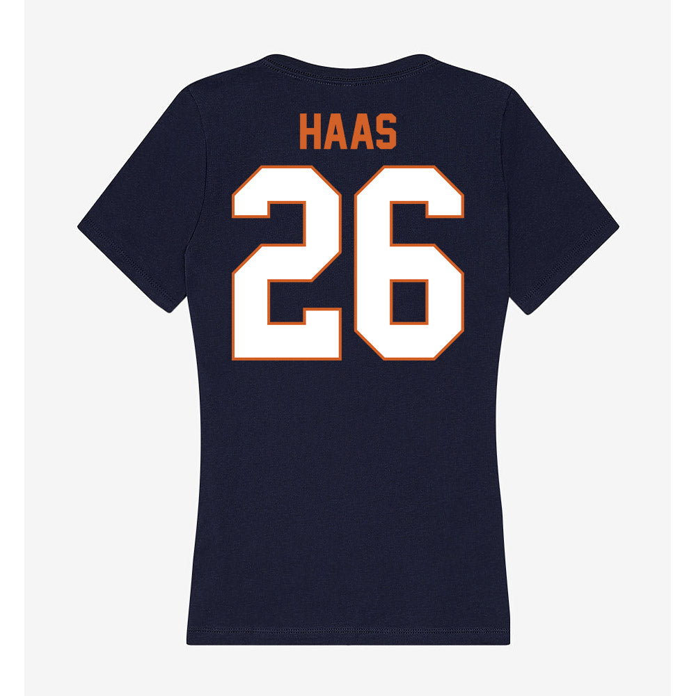 Wheaton IL - NCAA Football : Maison Haas - Women's V-Neck T-Shirt-1