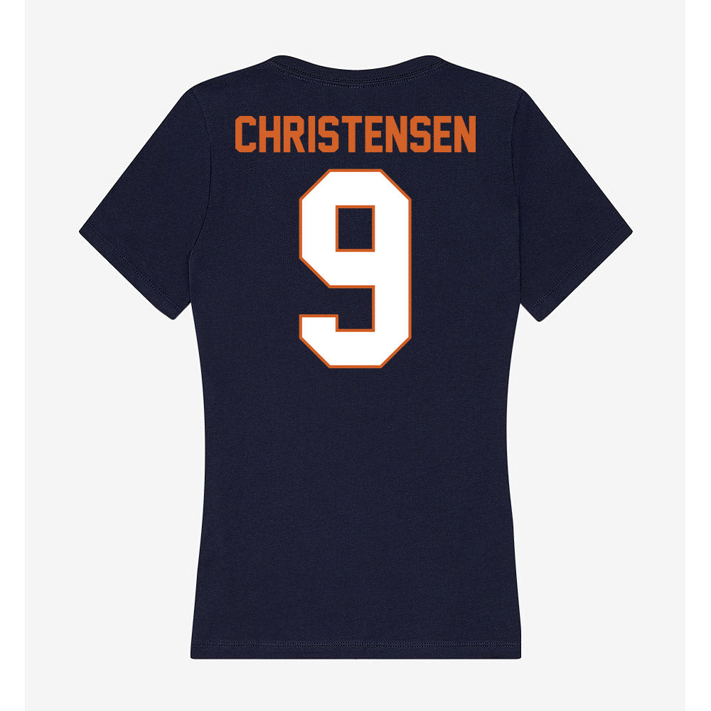 Wheaton IL - NCAA Football : Kirby Christensen - Women's V-Neck T-Shirt-1