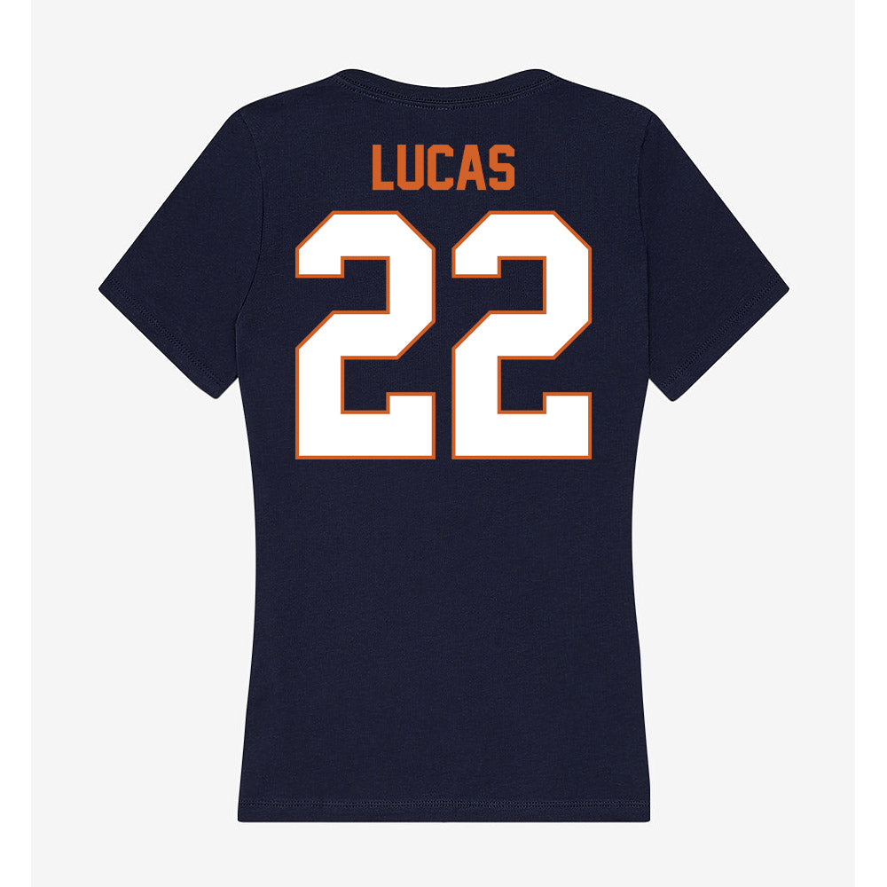 Wheaton IL - NCAA Men's Soccer : Isaac Lucas - Women's V-Neck T-Shirt-1