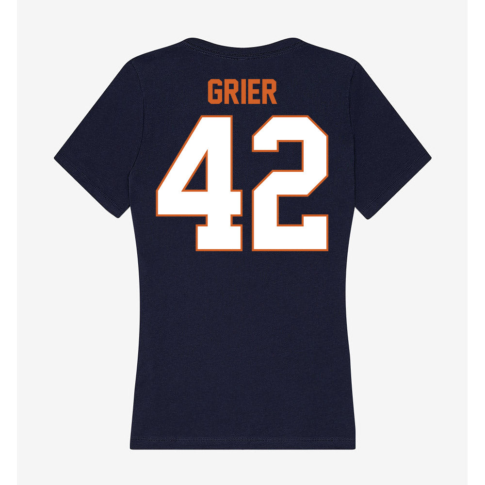 Wheaton IL - NCAA Men's Basketball : Kyle Grier - Women's V-Neck T-Shirt-1