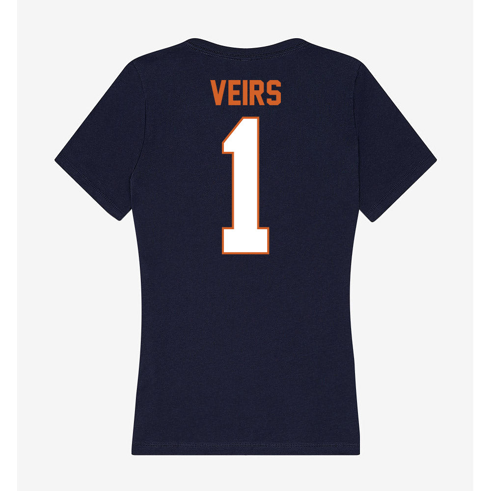 Wheaton IL - NCAA Men's Basketball : Christian Veirs - Women's V-Neck T-Shirt-1