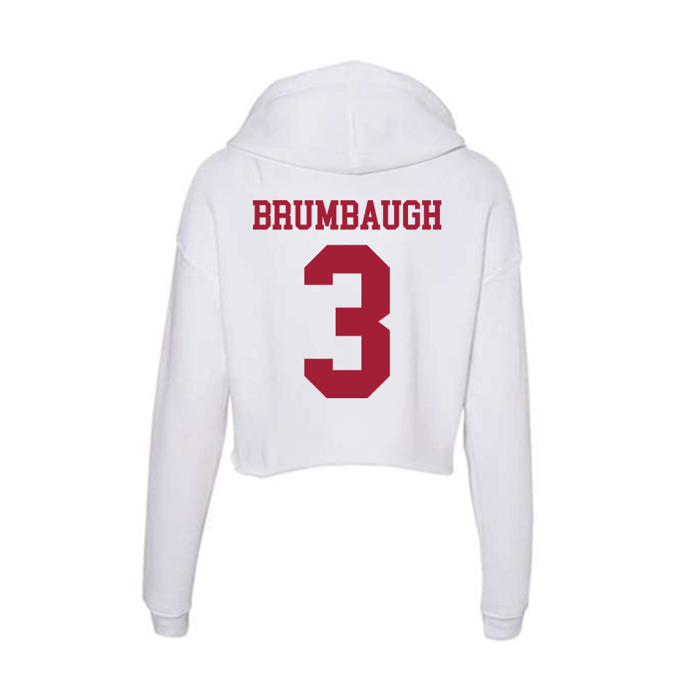 Oklahoma - NCAA Baseball : Cayden Brumbaugh - Women's Crop Fleece Hoodie-1