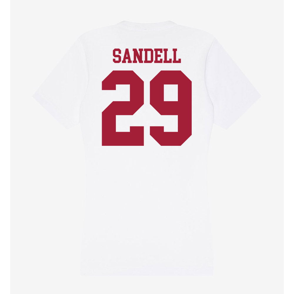 Oklahoma - NCAA Football : Tate Sandell - Women's V-Neck T-Shirt-1