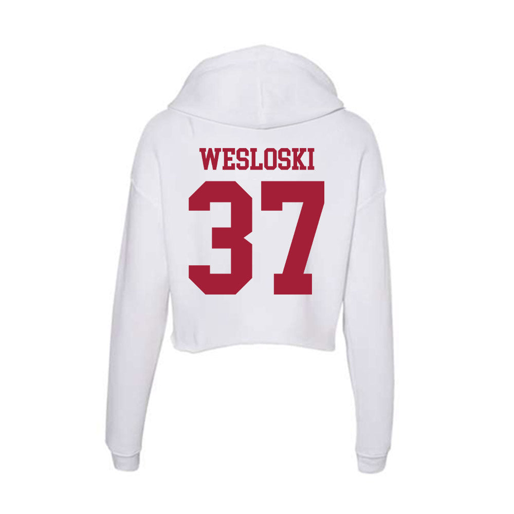 Oklahoma - NCAA Baseball : Nick Wesloski - Women's Crop Fleece Hoodie-1