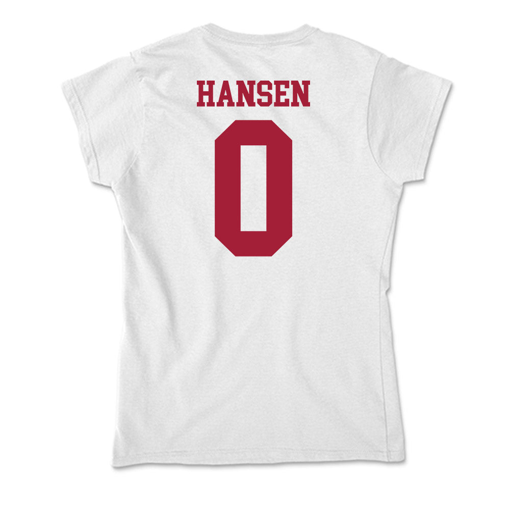 Oklahoma - NCAA Men's Basketball : Jake Hansen - Soft Style Women’s T-Shirt-1
