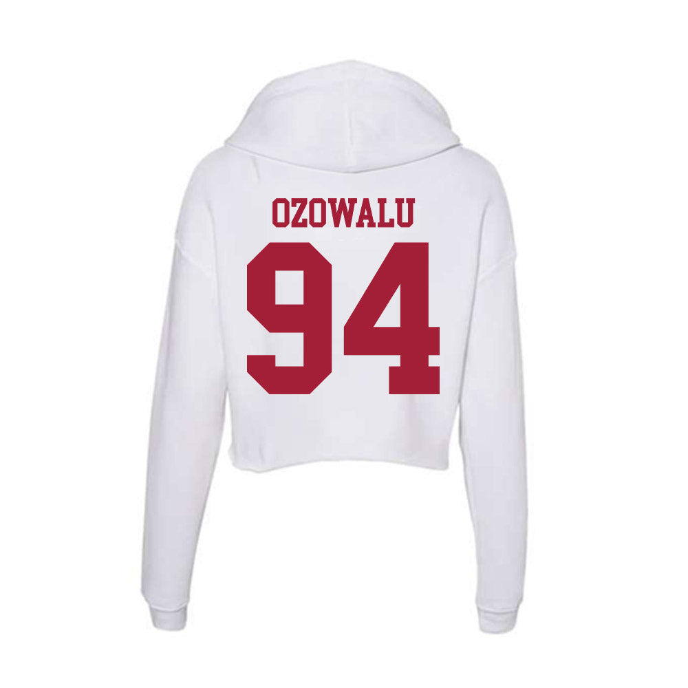 Oklahoma - NCAA Football : Kenny Ozowalu - Women's Crop Fleece Hoodie-1