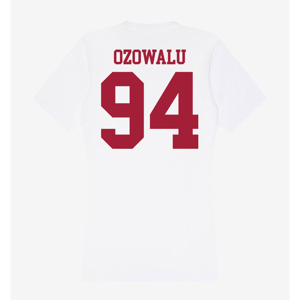 Oklahoma - NCAA Football : Kenny Ozowalu - Women's V-Neck T-Shirt-1