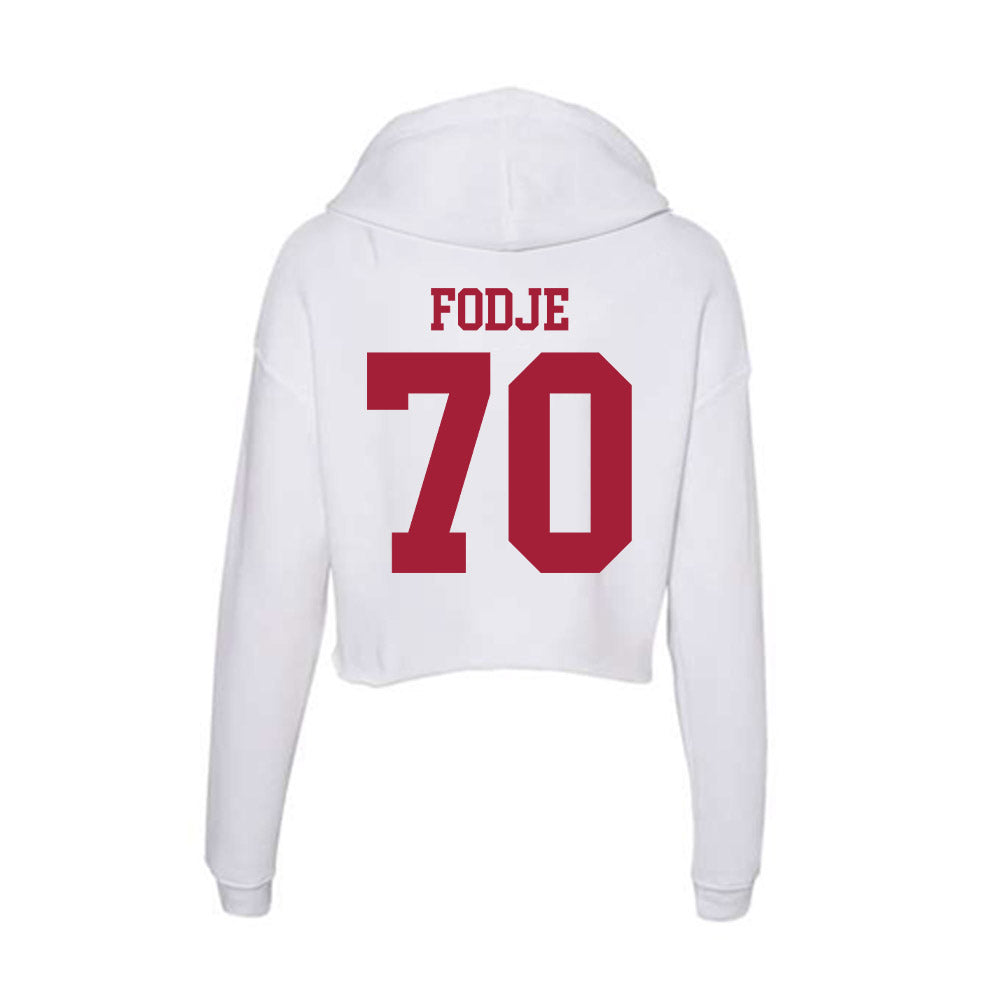 Oklahoma - NCAA Football : Ryan Fodje - Women's Crop Fleece Hoodie-1