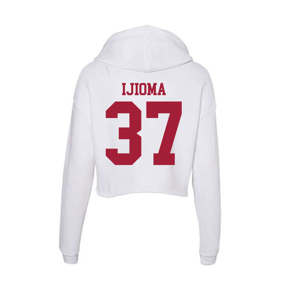 Oklahoma - NCAA Football : Prince Ijioma - Women's Crop Fleece Hoodie-1