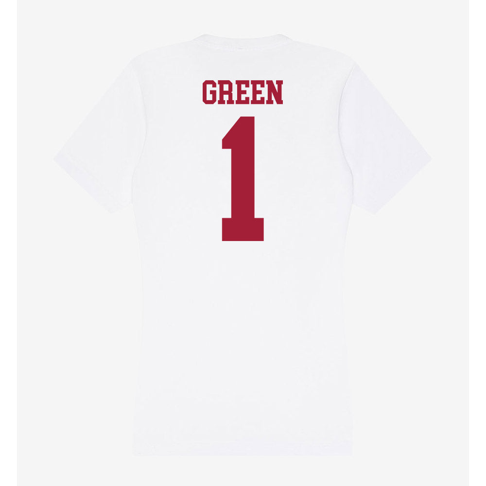 Oklahoma - NCAA Men's Track & Field : Bj Green - Women's V-Neck T-Shirt-1