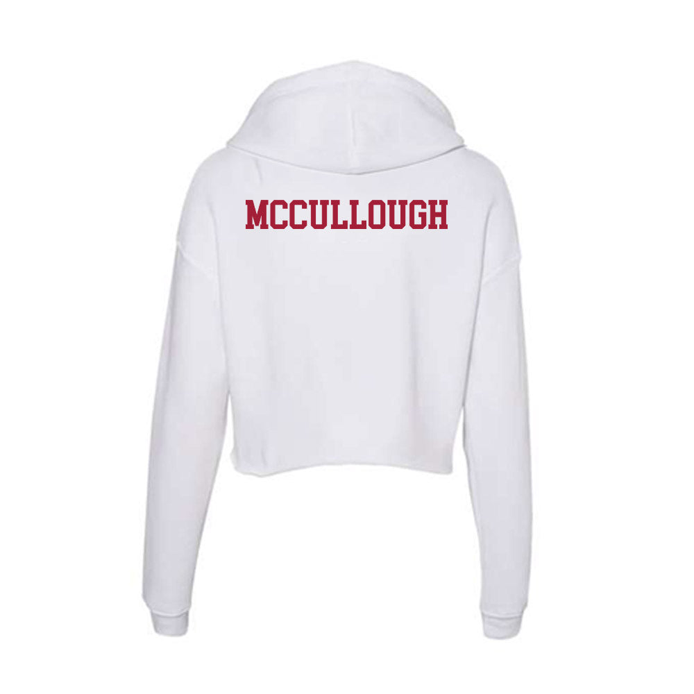 Oklahoma - NCAA Men's Track & Field : Julian McCullough - Women's Crop Fleece Hoodie-1