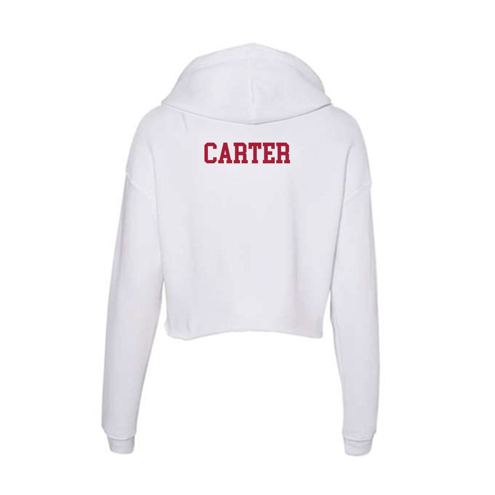 Oklahoma - NCAA Football : Jermichael Carter - Women's Crop Fleece Hoodie-1
