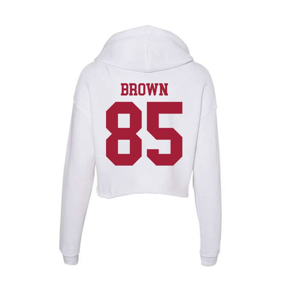 Oklahoma - NCAA Football : Trey Brown - Women's Crop Fleece Hoodie-1