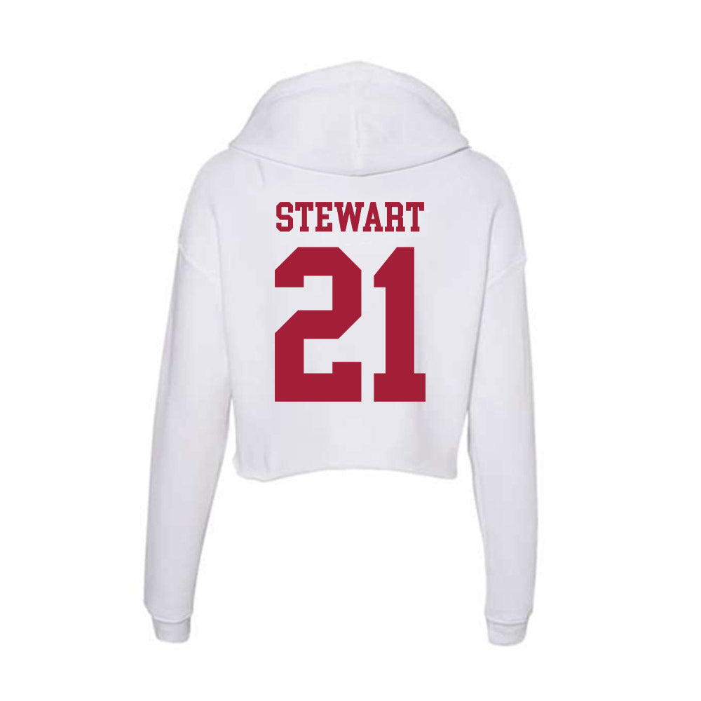 Oklahoma - NCAA Women's Basketball : Brooklyn Stewart - Women's Crop Fleece Hoodie-1